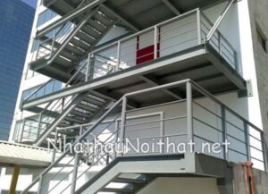Mẫu cầu thang sắt thoát hiểm
