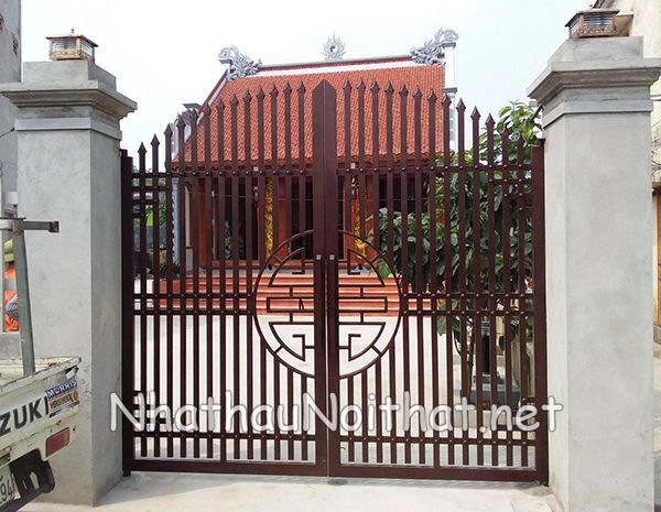 Xem Báo Giá & 50 Mẫu Cửa Cổng Sắt 2 Cánh Đẹp, Đơn Giản, Hiện Đại cua cong sat 2 canh don gian 16