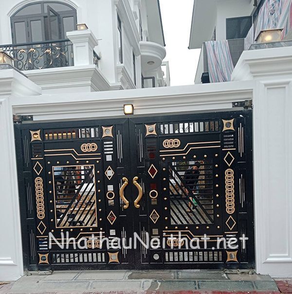 Xem Báo Giá & 50 Mẫu Cửa Cổng Sắt 2 Cánh Đẹp, Đơn Giản, Hiện Đại cua cong sat 2 canh don gian 20