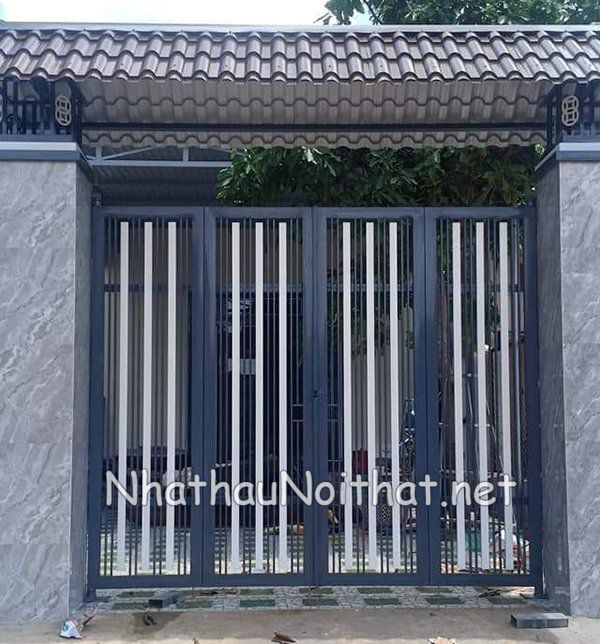Khám Phá 50 Mẫu Cửa Cổng Sắt 4 Cánh Đẹp, Đơn Giản - Giá Rẻ Bất Ngờ cua cong sat 4 canh 11