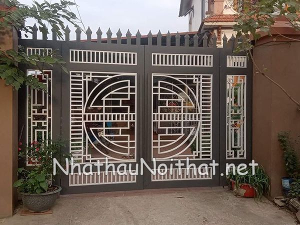 Khám Phá 50 Mẫu Cửa Cổng Sắt 4 Cánh Đẹp, Đơn Giản - Giá Rẻ Bất Ngờ cua cong sat 4 canh 22