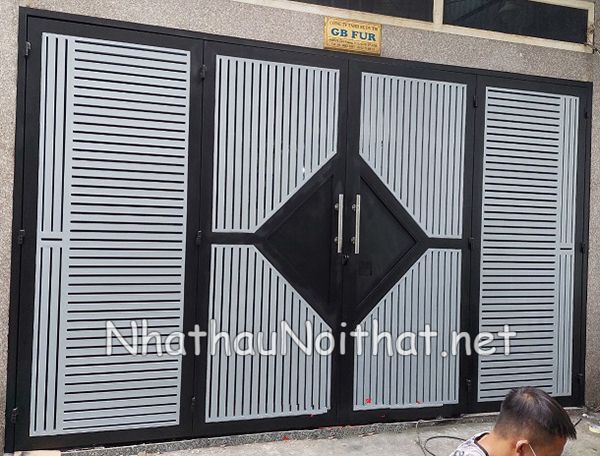Khám Phá 50 Mẫu Cửa Cổng Sắt 4 Cánh Đẹp, Đơn Giản - Giá Rẻ Bất Ngờ cua cong sat 4 canh 30
