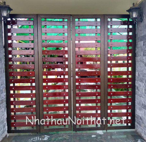 Khám Phá 50 Mẫu Cửa Cổng Sắt 4 Cánh Đẹp, Đơn Giản - Giá Rẻ Bất Ngờ cua cong sat 4 canh 42