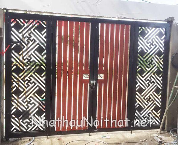 Khám Phá 50 Mẫu Cửa Cổng Sắt 4 Cánh Đẹp, Đơn Giản - Giá Rẻ Bất Ngờ cua cong sat 4 canh 50