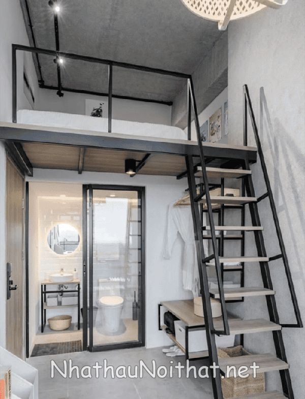 TOP 50 Mẫu Cầu Thang Sắt Gác Lửng Đẹp – Giá Rẻ Bất Ngờ, Xem Ngay cau thang sat gac lung 43