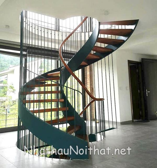 Xem Ngay 50 Mẫu Cầu Thang Xoắn Sắt Đẹp, Hiện Đại – Giá Cực Hấp Dẫn cau thang xoan sat 14