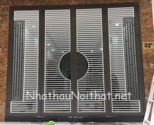 Mẫu cửa sắt 4 cánh đẹp