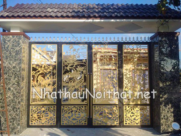Gợi Ý 50 Mẫu Cửa Cổng Sắt CNC 4 Cánh Đẹp, Hiện Đại – Xem Ngay Báo Giá cua cong sat CNC 4 canh 13