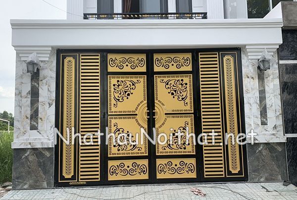Gợi Ý 50 Mẫu Cửa Cổng Sắt CNC 4 Cánh Đẹp, Hiện Đại – Xem Ngay Báo Giá cua cong sat CNC 4 canh 18
