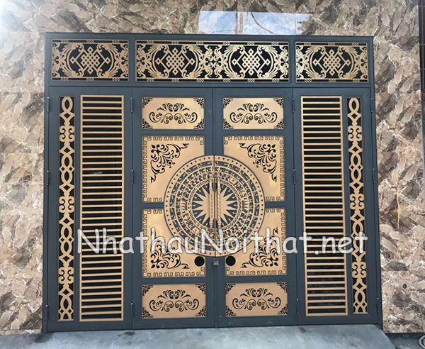 Gợi Ý 50 Mẫu Cửa Cổng Sắt CNC 4 Cánh Đẹp, Hiện Đại – Xem Ngay Báo Giá cua cong sat CNC 4 canh 22