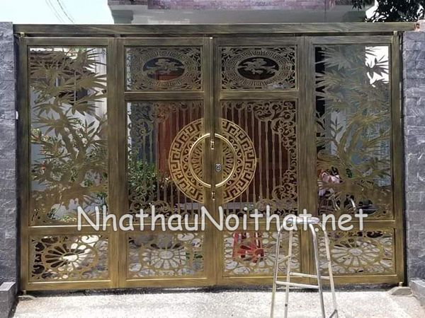 Gợi Ý 50 Mẫu Cửa Cổng Sắt CNC 4 Cánh Đẹp, Hiện Đại – Xem Ngay Báo Giá cua cong sat CNC 4 canh 29