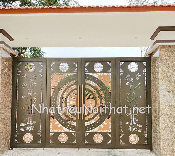 Gợi Ý 50 Mẫu Cửa Cổng Sắt CNC 4 Cánh Đẹp, Hiện Đại – Xem Ngay Báo Giá cua cong sat CNC 4 canh 5