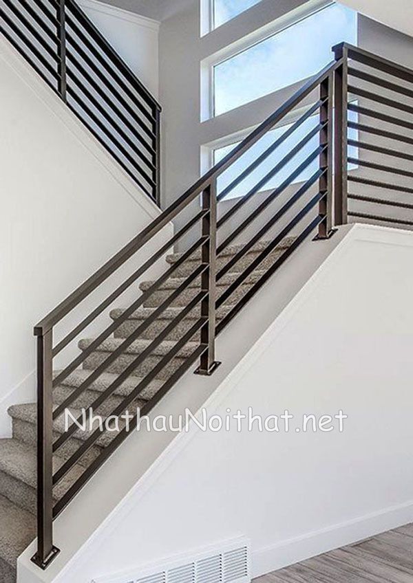 Xem 50 Mẫu Lan Can Cầu Thang Sắt Đẹp Hiện Đại – Báo Giá Hấp Dẫn! lan can cau thang sat 18