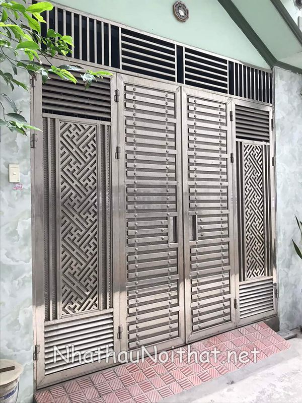 Top 50 Mẫu Cửa Cổng Inox 4 Cánh Đẹp – Giá Rẻ Bất Ngờ, Xem Là Muốn Lắp! cua cong inox 4 canh 18