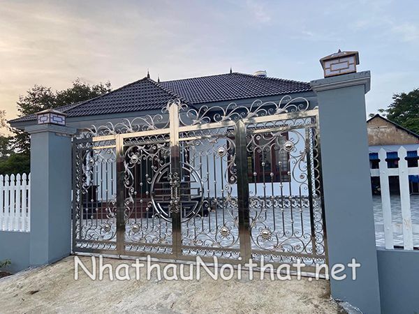 Top 50 Mẫu Cửa Cổng Inox 4 Cánh Đẹp – Giá Rẻ Bất Ngờ, Xem Là Muốn Lắp! cua cong inox 4 canh 2