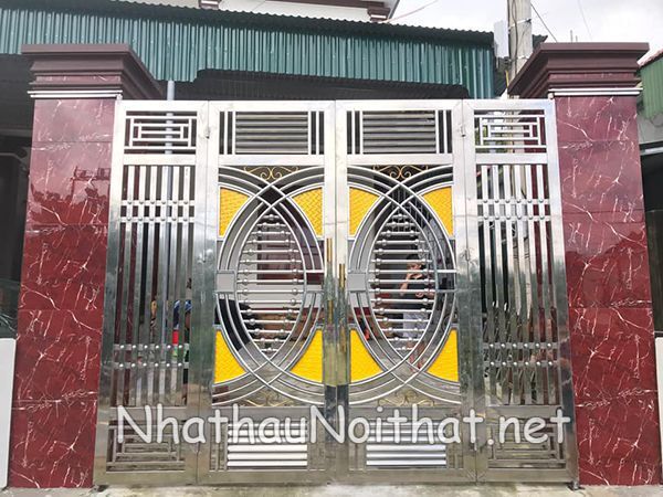 Top 50 Mẫu Cửa Cổng Inox 4 Cánh Đẹp – Giá Rẻ Bất Ngờ, Xem Là Muốn Lắp! cua cong inox 4 canh 27