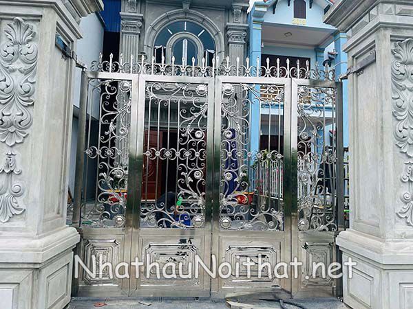 Top 50 Mẫu Cửa Cổng Inox 4 Cánh Đẹp – Giá Rẻ Bất Ngờ, Xem Là Muốn Lắp! cua cong inox 4 canh 42