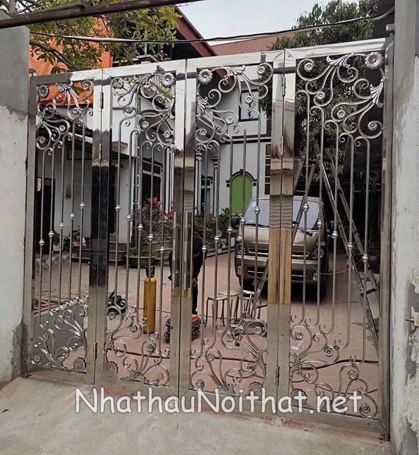 Top 50 Mẫu Cửa Cổng Inox 4 Cánh Đẹp – Giá Rẻ Bất Ngờ, Xem Là Muốn Lắp! cua cong inox 4 canh 43