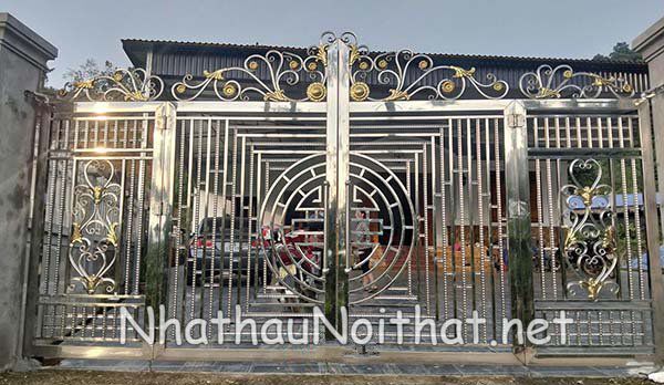 Top 50 Mẫu Cửa Cổng Inox 4 Cánh Đẹp – Giá Rẻ Bất Ngờ, Xem Là Muốn Lắp! cua cong inox 4 canh 45