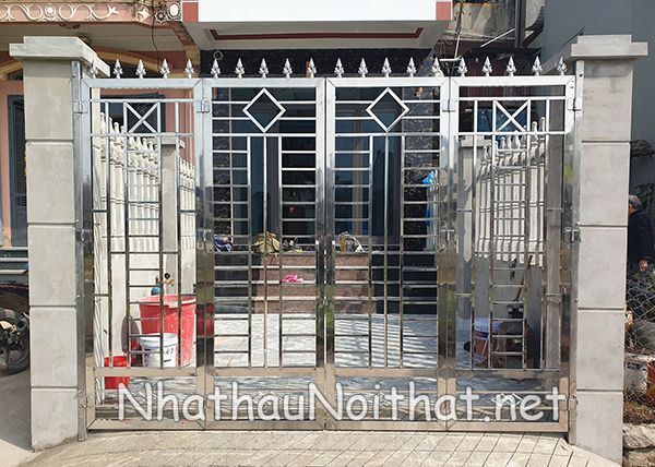 Top 50 Mẫu Cửa Cổng Inox 4 Cánh Đẹp – Giá Rẻ Bất Ngờ, Xem Là Muốn Lắp! cua cong inox 4 canh 47