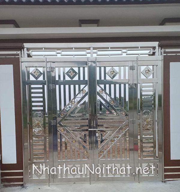 Top 50 Mẫu Cửa Cổng Inox 4 Cánh Đẹp – Giá Rẻ Bất Ngờ, Xem Là Muốn Lắp! cua cong inox 4 canh 48
