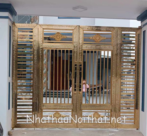 Top 50 Mẫu Cửa Cổng Inox 4 Cánh Đẹp – Giá Rẻ Bất Ngờ, Xem Là Muốn Lắp! cua cong inox 4 canh 51