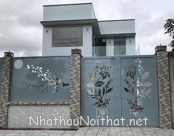 Mê Mẩn Với 50 Mẫu Cửa Cổng Sắt CNC Đẹp Hiện Đại – Giá Cực Ưu Đãi! cua cong sat CNC 2 canh 19