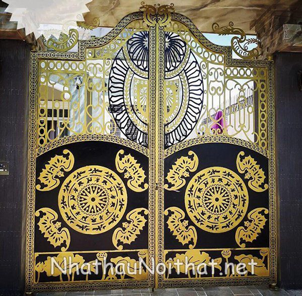 Mê Mẩn Với 50 Mẫu Cửa Cổng Sắt CNC Đẹp Hiện Đại – Giá Cực Ưu Đãi! cua cong sat CNC 2 canh 5