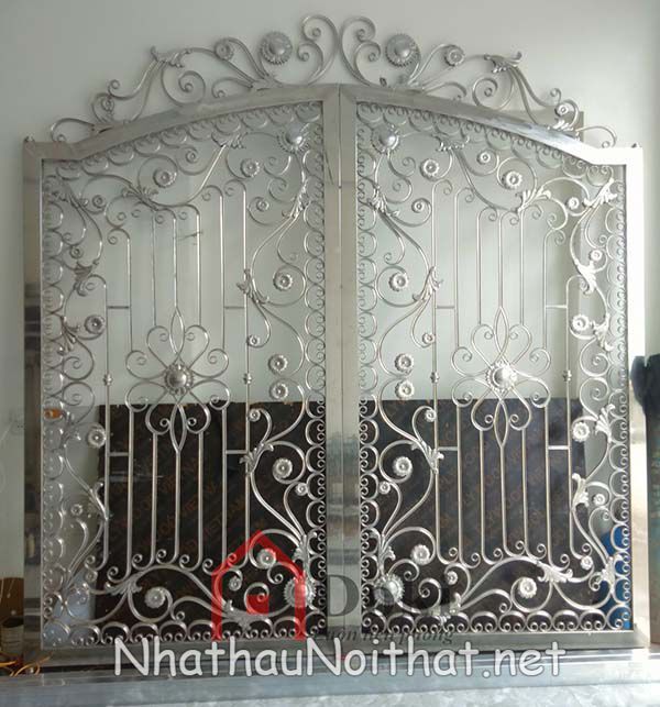 Xem 50 Mẫu Cửa Cổng Inox 2 Cánh Đẹp Vừa Ra Mắt – Báo Giá Cực Hấp Dẫn gia cong lap dat cua cong inox 6