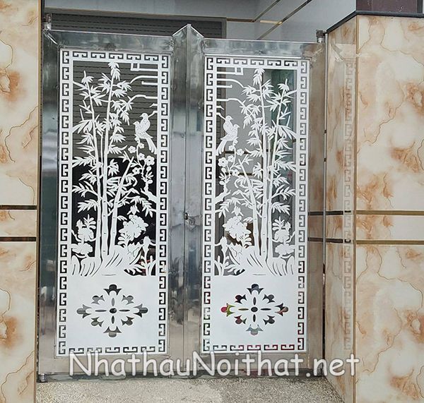 Xem 50 Mẫu Cửa Cổng Inox 2 Cánh Đẹp Vừa Ra Mắt – Báo Giá Cực Hấp Dẫn mau cua cong inox 2 canh 19