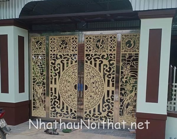 Xem 50 Mẫu Cửa Cổng Inox 2 Cánh Đẹp Vừa Ra Mắt – Báo Giá Cực Hấp Dẫn mau cua cong inox 2 canh 2