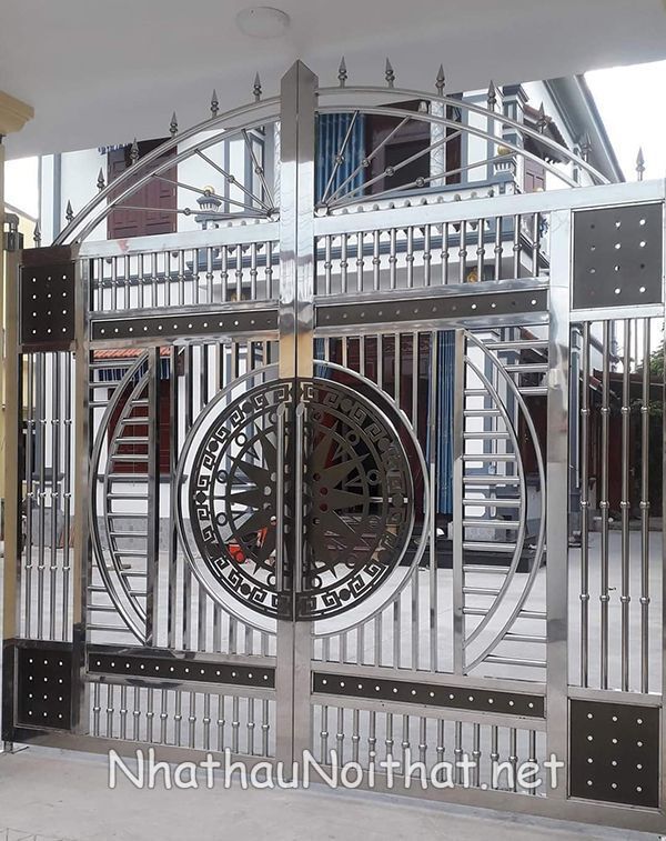 Xem 50 Mẫu Cửa Cổng Inox 2 Cánh Đẹp Vừa Ra Mắt – Báo Giá Cực Hấp Dẫn mau cua cong inox 2 canh 20