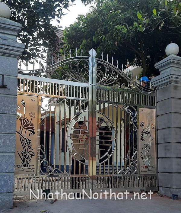 Xem 50 Mẫu Cửa Cổng Inox 2 Cánh Đẹp Vừa Ra Mắt – Báo Giá Cực Hấp Dẫn mau cua cong inox 2 canh 27