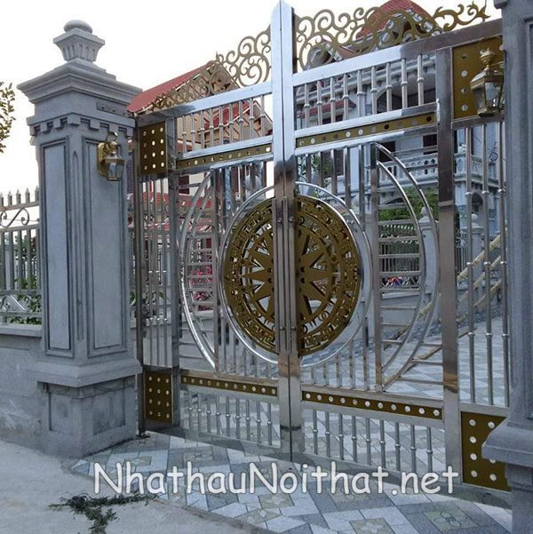 Xem 50 Mẫu Cửa Cổng Inox 2 Cánh Đẹp Vừa Ra Mắt – Báo Giá Cực Hấp Dẫn mau cua cong inox 2 canh 33