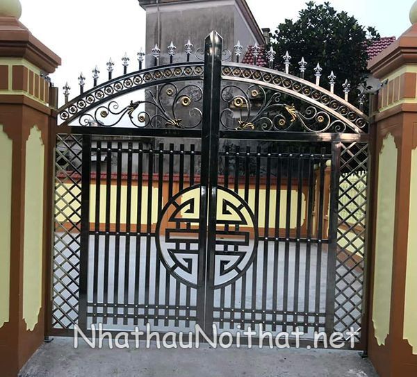 Xem 50 Mẫu Cửa Cổng Inox 2 Cánh Đẹp Vừa Ra Mắt – Báo Giá Cực Hấp Dẫn mau cua cong inox 2 canh 36