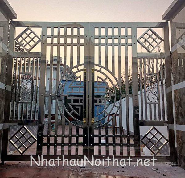 Xem 50 Mẫu Cửa Cổng Inox 2 Cánh Đẹp Vừa Ra Mắt – Báo Giá Cực Hấp Dẫn mau cua cong inox 2 canh 4