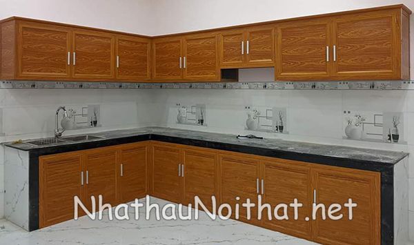 Xem 50 Mẫu Tủ Bếp Nhôm Kính Giá Rẻ Mới Nhất - Giá Chỉ Từ 1,2tr/md tu bep nhom kinh gia re 21