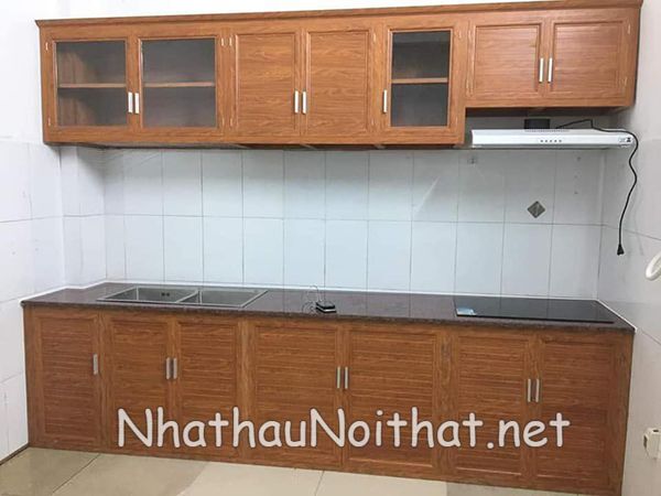 Xem 50 Mẫu Tủ Bếp Nhôm Kính Giá Rẻ Mới Nhất - Giá Chỉ Từ 1,2tr/md tu bep nhom kinh gia re 23