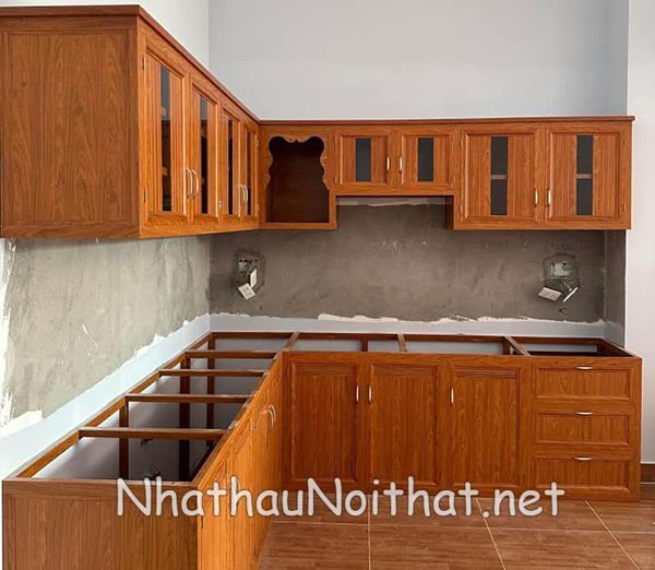 Xem 50 Mẫu Tủ Bếp Nhôm Kính Giá Rẻ Mới Nhất - Giá Chỉ Từ 1,2tr/md tu bep nhom kinh gia re 27