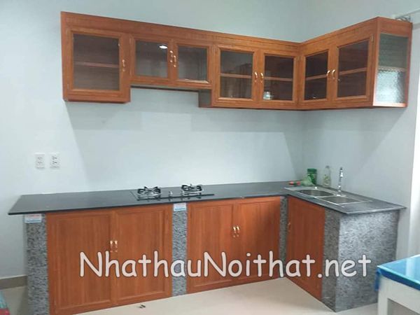 Xem 50 Mẫu Tủ Bếp Nhôm Kính Giá Rẻ Mới Nhất - Giá Chỉ Từ 1,2tr/md tu bep nhom kinh gia re 31