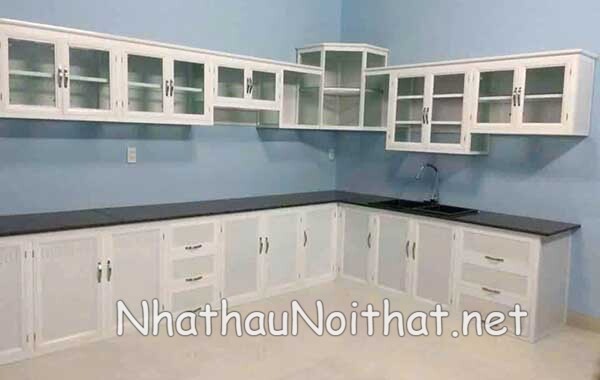 Xem 50 Mẫu Tủ Bếp Nhôm Kính Giá Rẻ Mới Nhất - Giá Chỉ Từ 1,2tr/md tu bep nhom kinh gia re 37