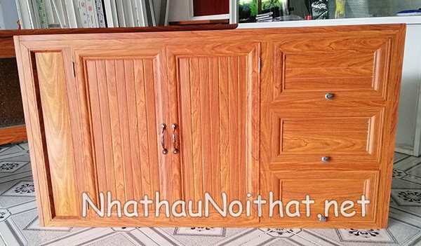 Xem 50 Mẫu Tủ Bếp Nhôm Kính Giá Rẻ Mới Nhất - Giá Chỉ Từ 1,2tr/md tu bep nhom kinh gia re 48
