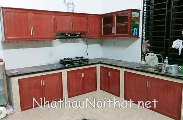 Xem 50 Mẫu Tủ Bếp Nhôm Kính Giá Rẻ Mới Nhất - Giá Chỉ Từ 1,2tr/md tu bep nhom kinh gia re 5