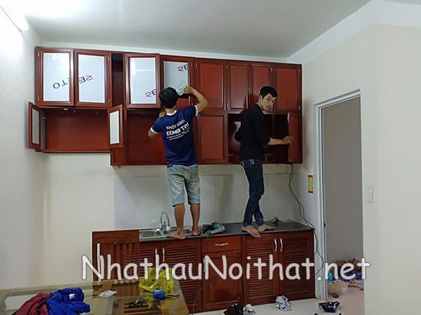 Xem 50 Mẫu Tủ Bếp Nhôm Kính Giá Rẻ Mới Nhất - Giá Chỉ Từ 1,2tr/md tu bep nhom kinh gia re 51