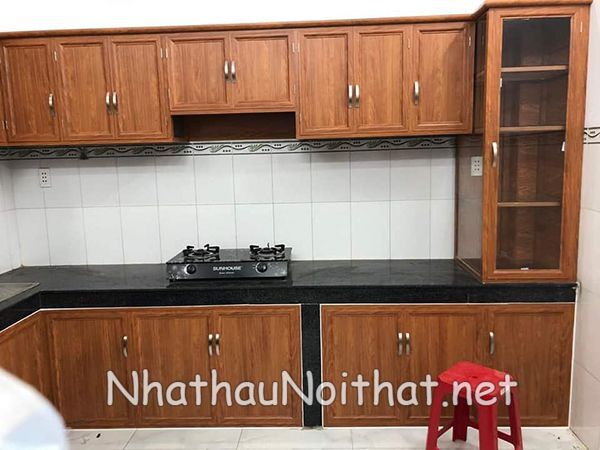 Xem 50 Mẫu Tủ Bếp Nhôm Kính Giá Rẻ Mới Nhất - Giá Chỉ Từ 1,2tr/md tu bep nhom kinh gia re 8