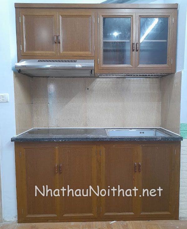 Khám Phá 50 Mẫu Tủ Bếp Nhôm Kính Nhỏ Đơn Giản Đẹp – Giá Rẻ Bất Ngờ! tu bep nhom kinh nho don gian 7