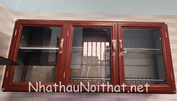 Báo Giá Tủ Bếp Nhôm Kính Treo Tường - Xem Ngay 30 Mẫu Đẹp Mới Nhất tu bep nhom kinh treo tuong 11