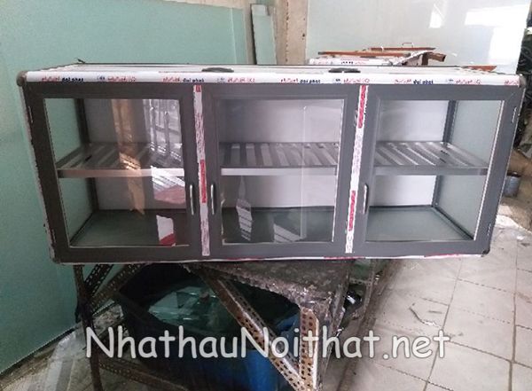 Báo Giá Tủ Bếp Nhôm Kính Treo Tường - Xem Ngay 30 Mẫu Đẹp Mới Nhất tu bep nhom kinh treo tuong 28