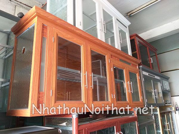 Báo Giá Tủ Bếp Nhôm Kính Treo Tường - Xem Ngay 30 Mẫu Đẹp Mới Nhất tu bep nhom kinh treo tuong 35
