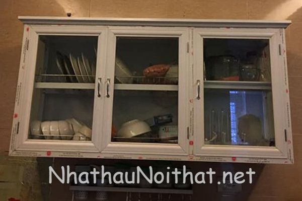 Báo Giá Tủ Bếp Nhôm Kính Treo Tường - Xem Ngay 30 Mẫu Đẹp Mới Nhất tu bep nhom kinh treo tuong 8